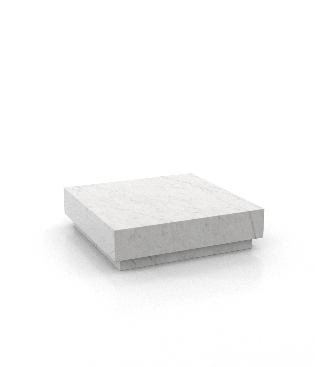 Square Marble Stone Plinth Modern Coffee Table