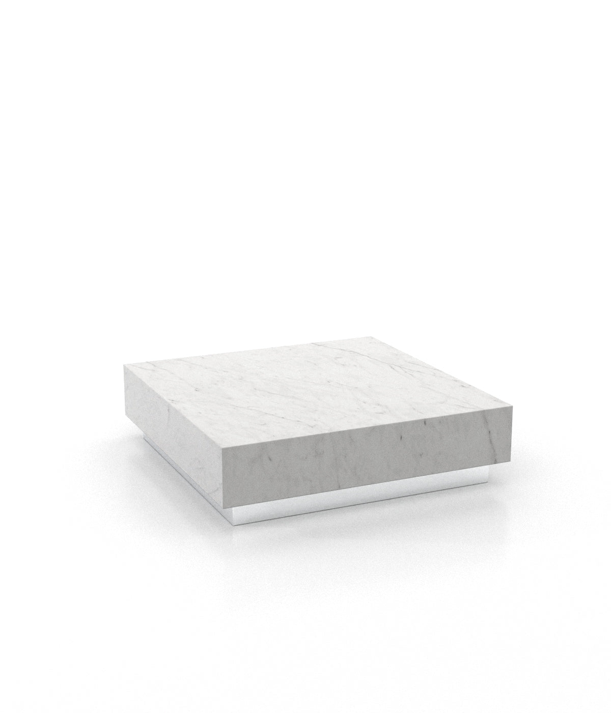 Square Marble Stone Plinth Modern Coffee Table