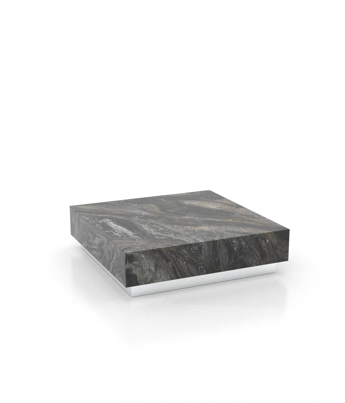 Square Marble Stone Plinth Modern Coffee Table