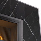 Black Marble Alexander Fireplace - Beveled Corner Detail | Stonegems