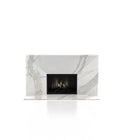 White Calacatta Marble Alexander Fireplace - Front View | Stonegems