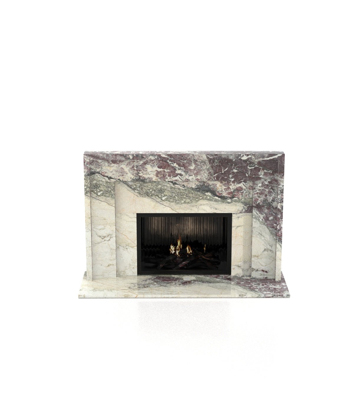 Andromeda Tiered Marble Surround Stone Fireplace