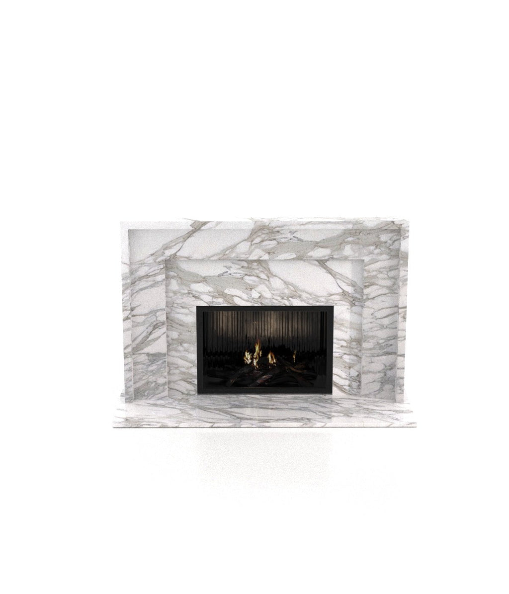 Andromeda Tiered Marble Surround Stone Fireplace