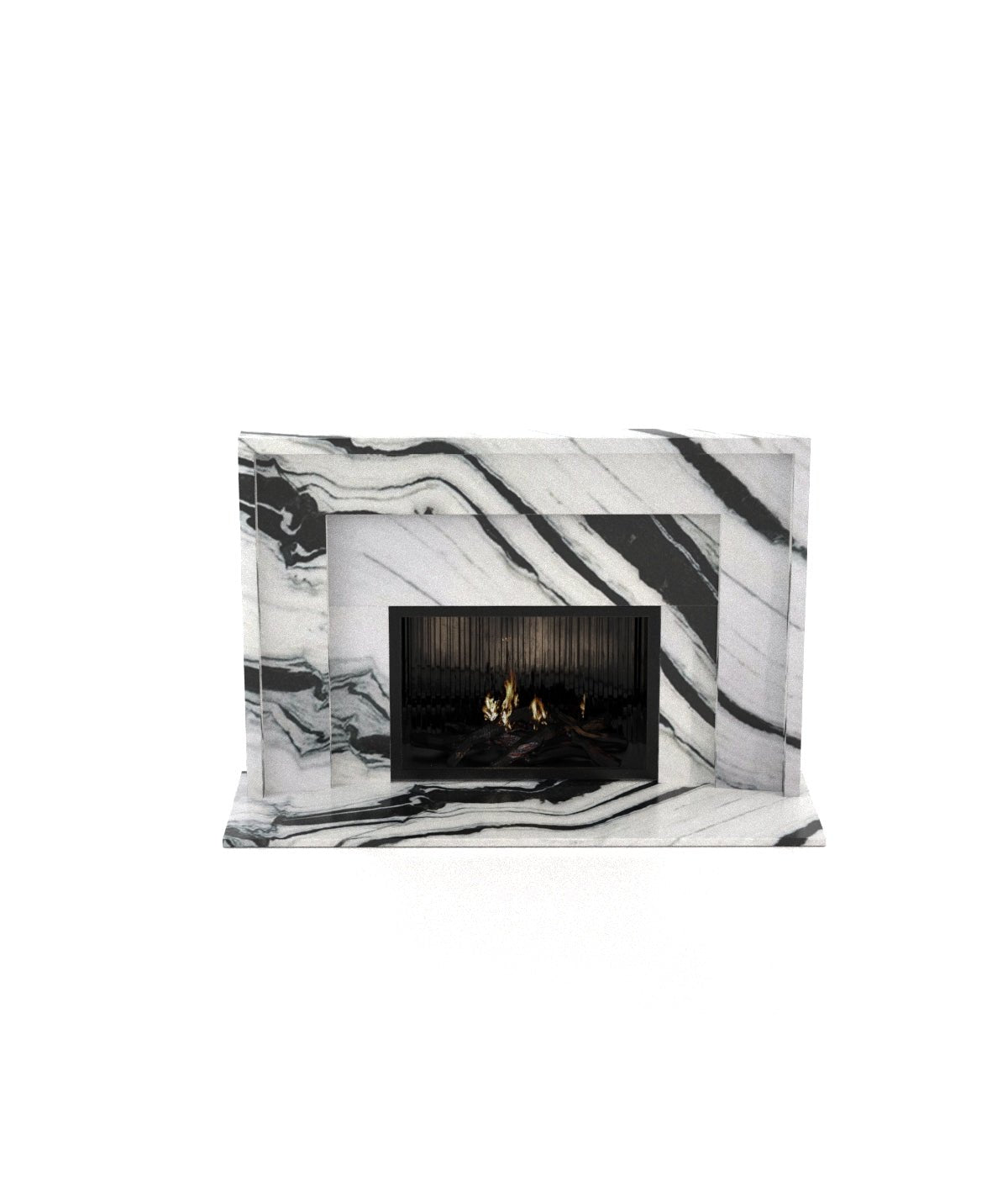 Andromeda Tiered Marble Surround Stone Fireplace