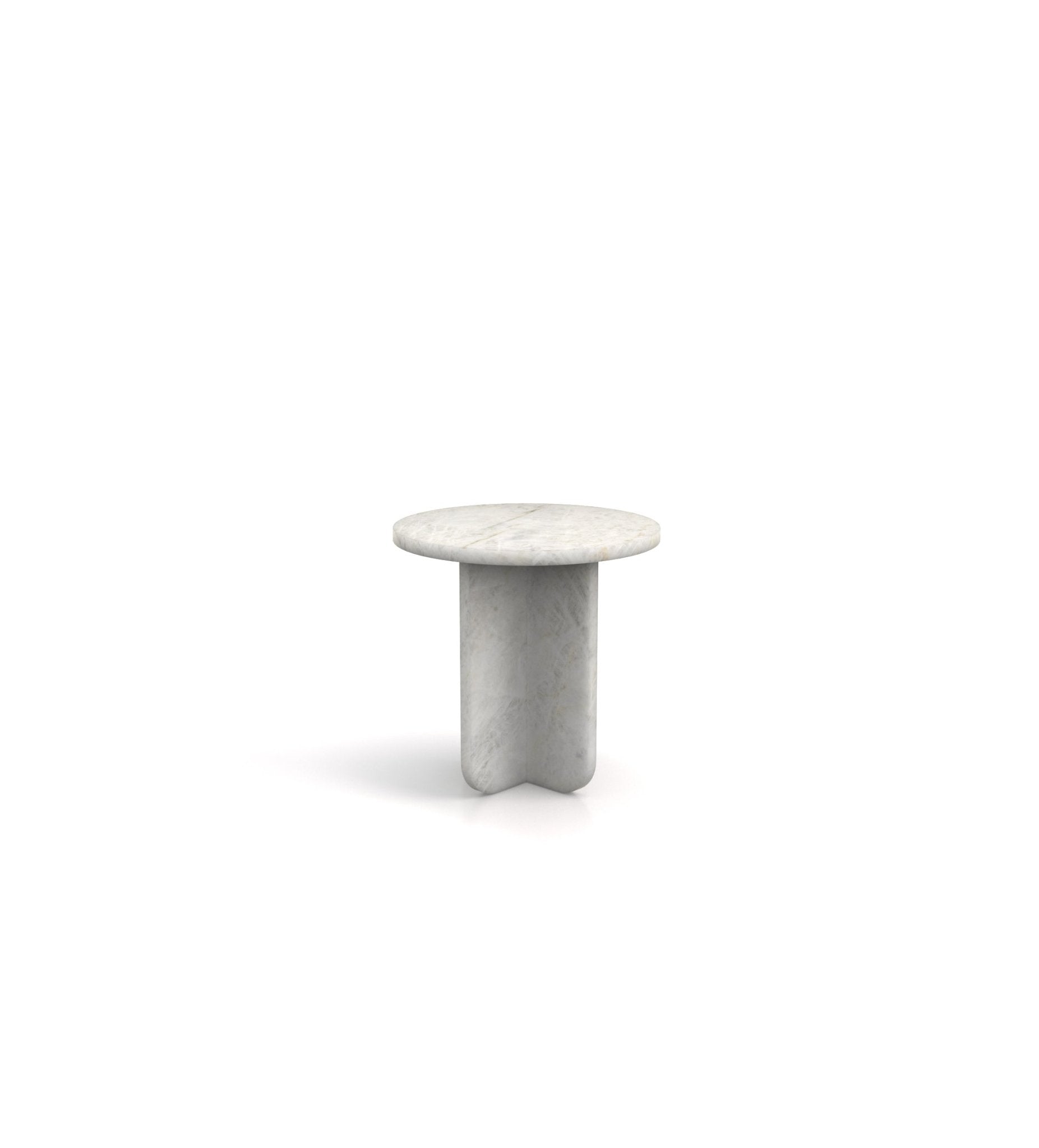 Round Top Marble Stone Modern Side End Table