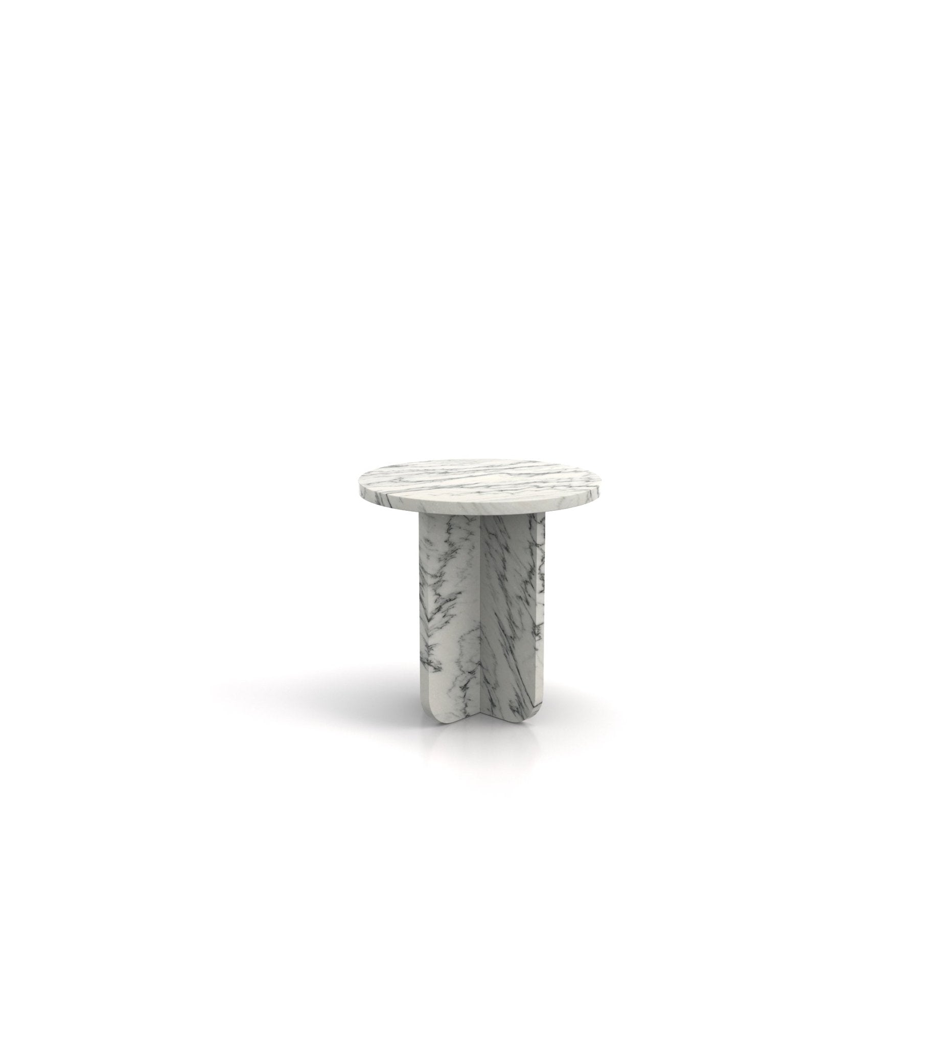 Round Top Marble Stone Modern Side End Table