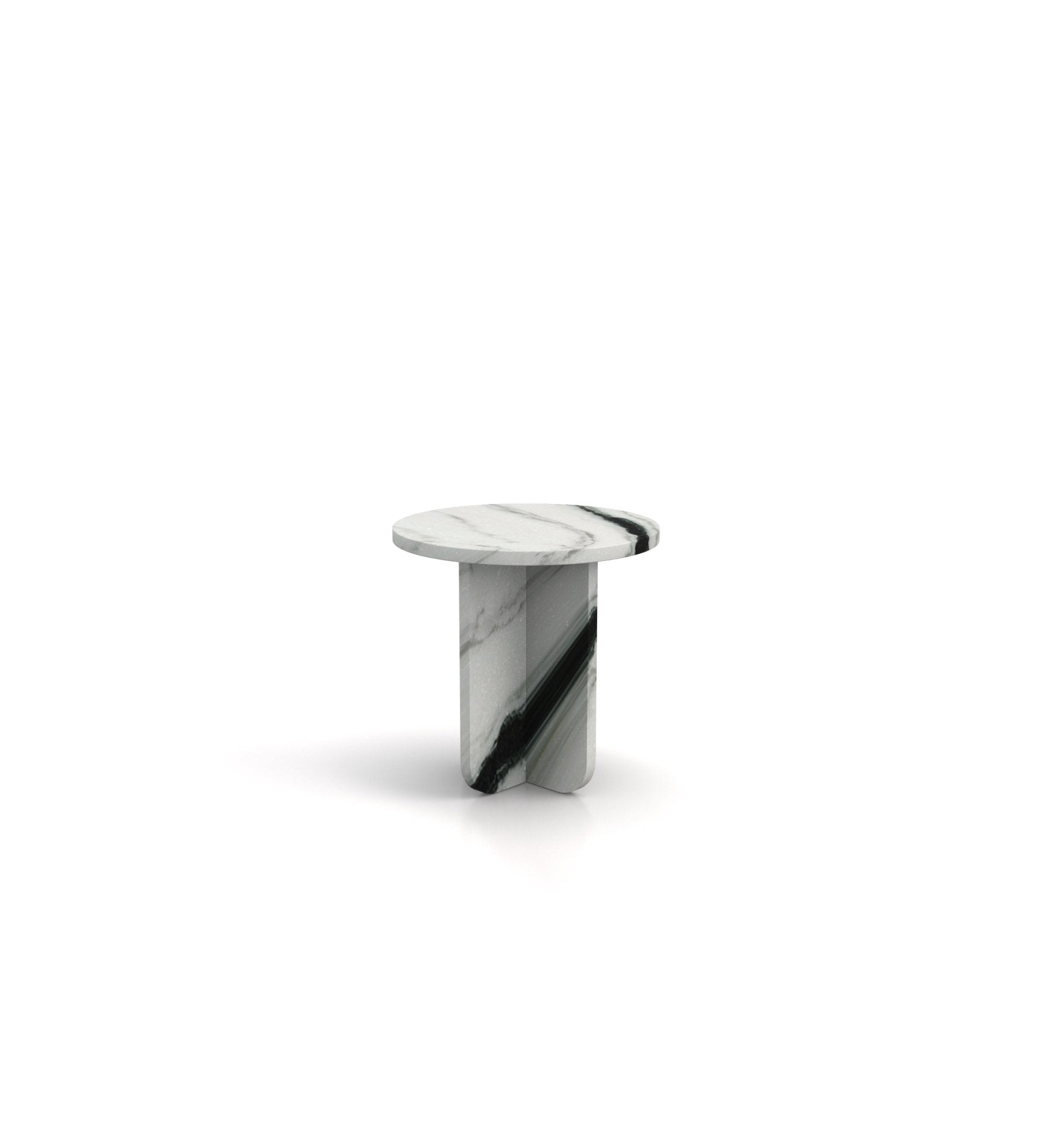 Round Top Marble Stone Modern Side End Table