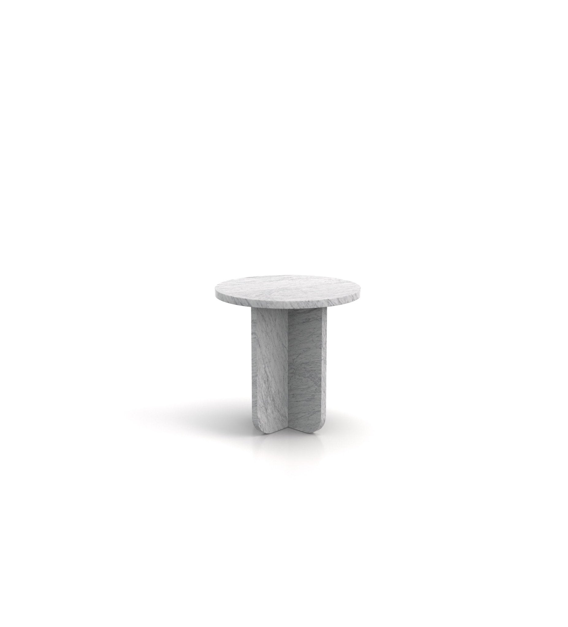 Round Top Marble Stone Modern Side End Table