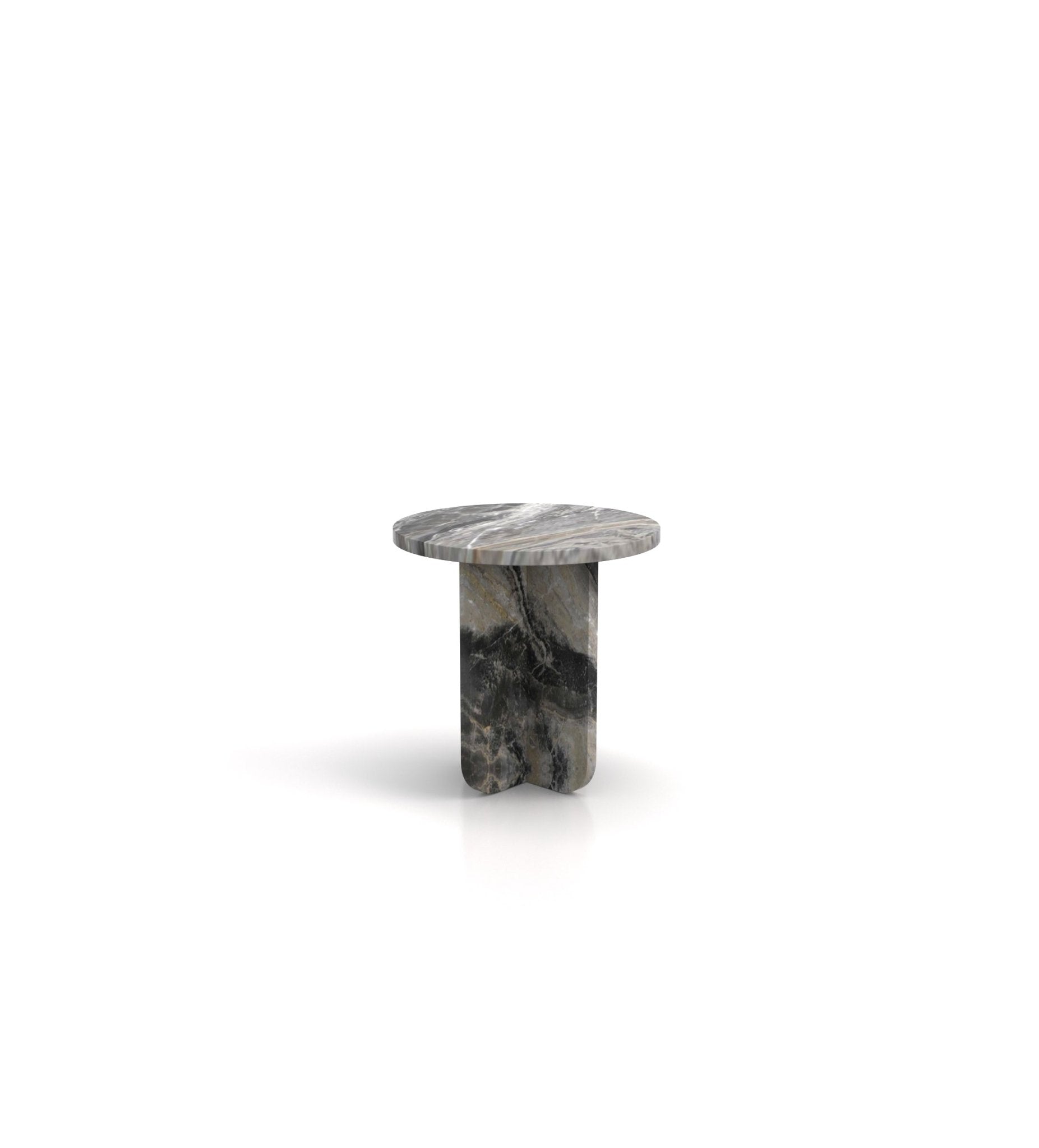 Round Top Marble Stone Modern Side End Table