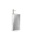 White Carrara Marble Capri Washbasin - Side View | Stonegems