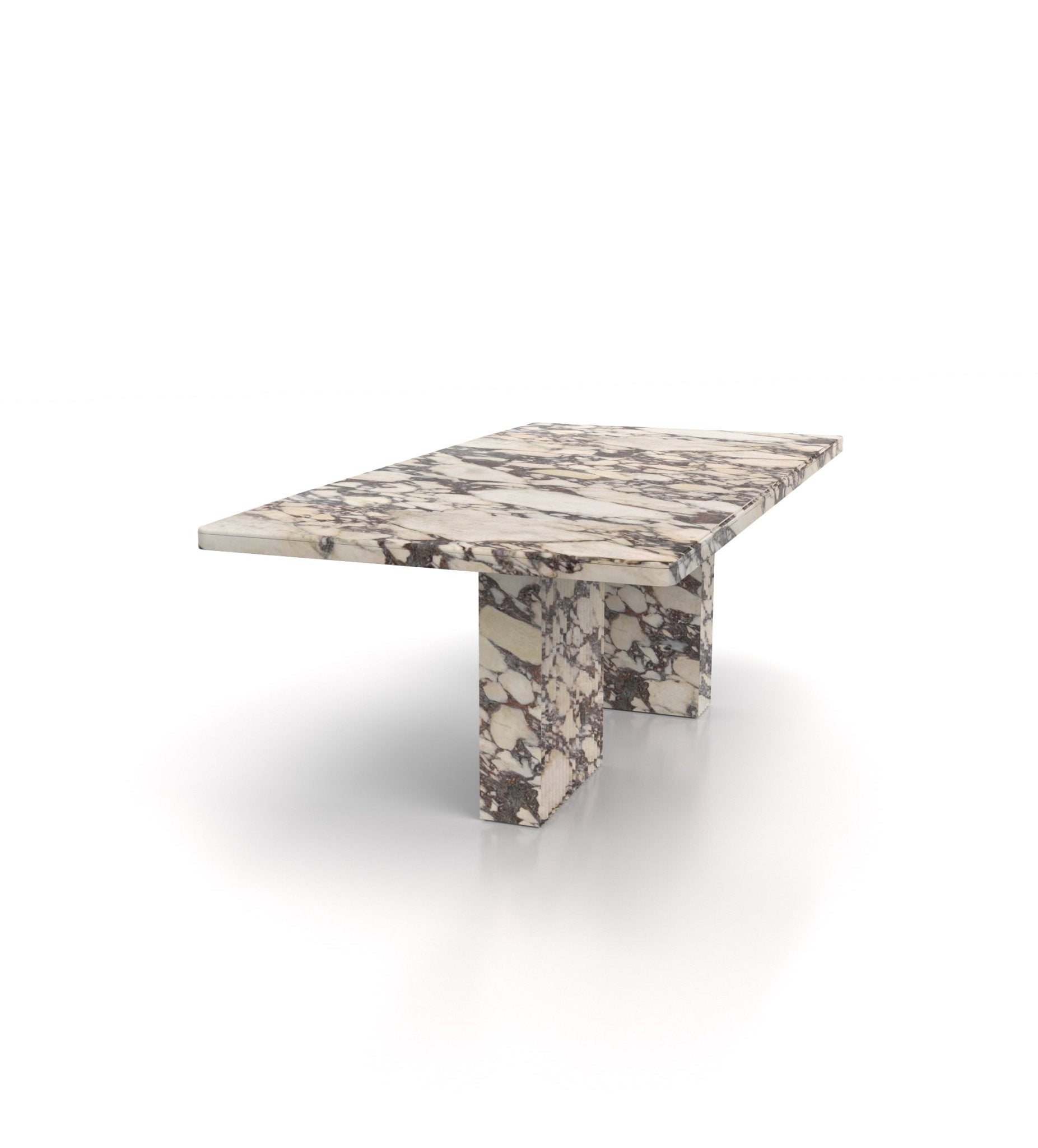 Breccia Capraia Marble Cassiopeia Table - Side Profile | Stonegems