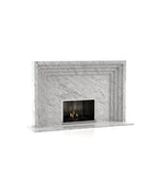 Bianco Carrara Marble Colossus Fireplace Surround - Front View | Stonegems