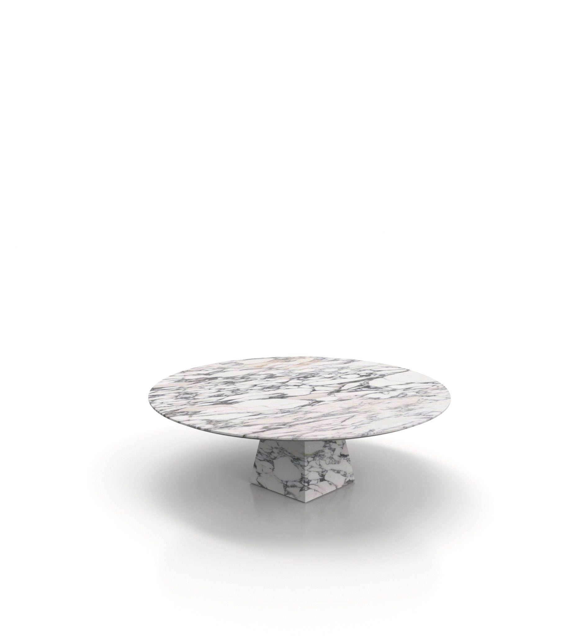 White Purple Marble Coffee Table - Front View | Stonegems