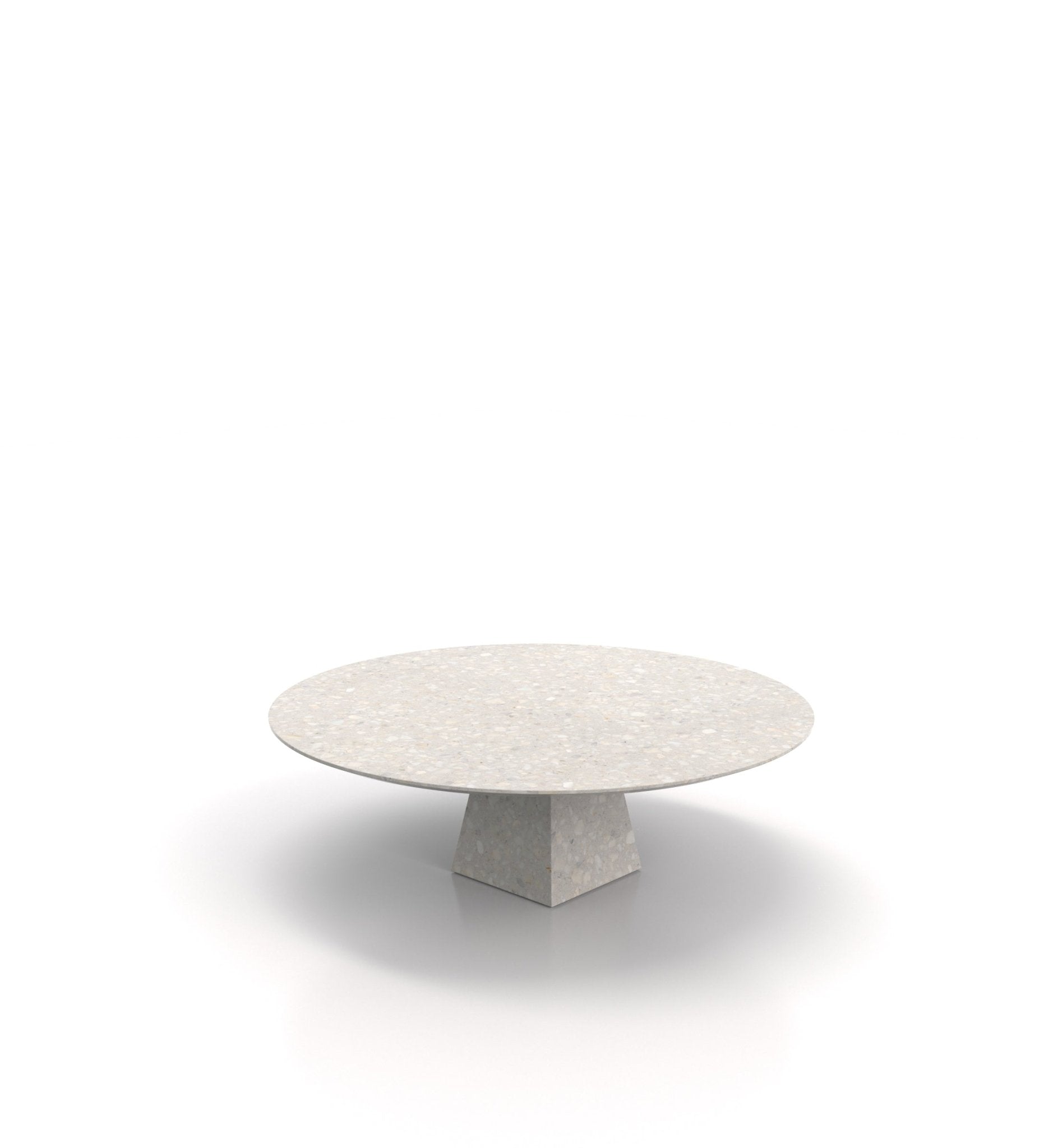 Round Top Marble Stone Pyramid Coffee Table