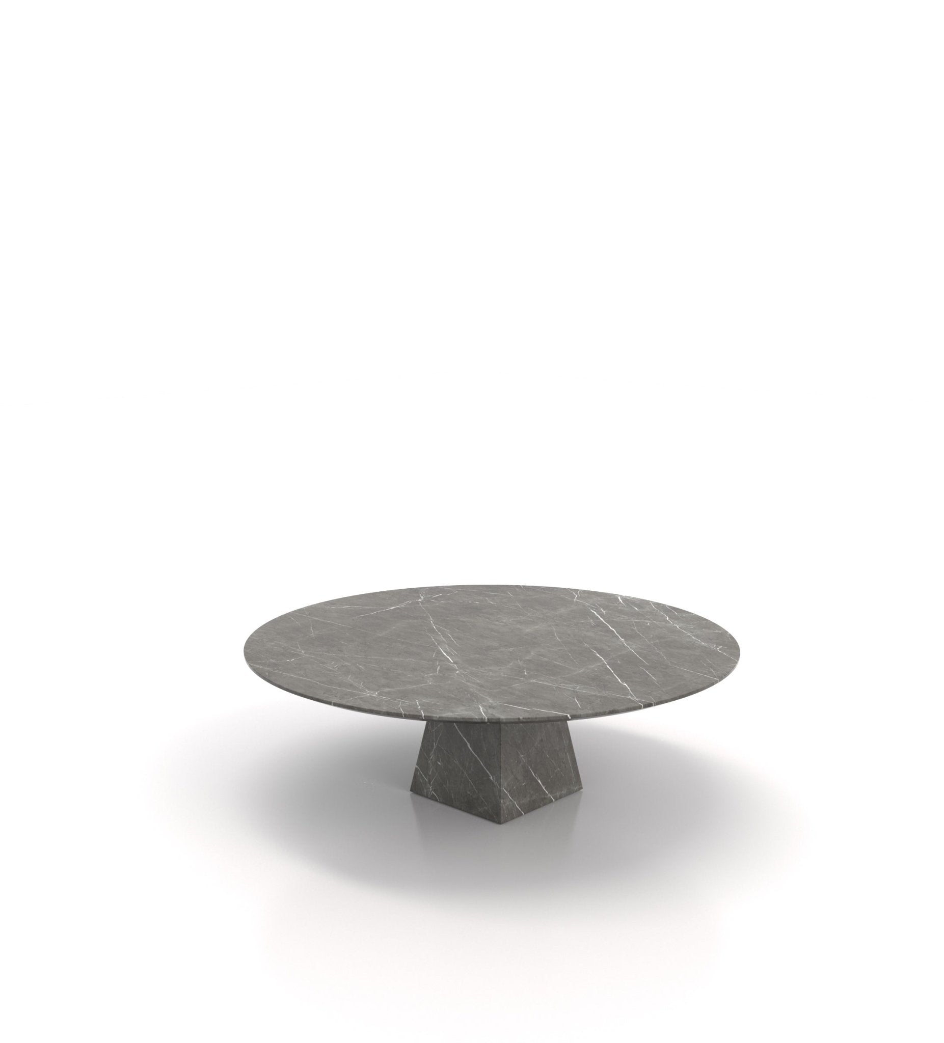 Green Marble Stone Pyramid Coffee Table - Front View | Stonegems