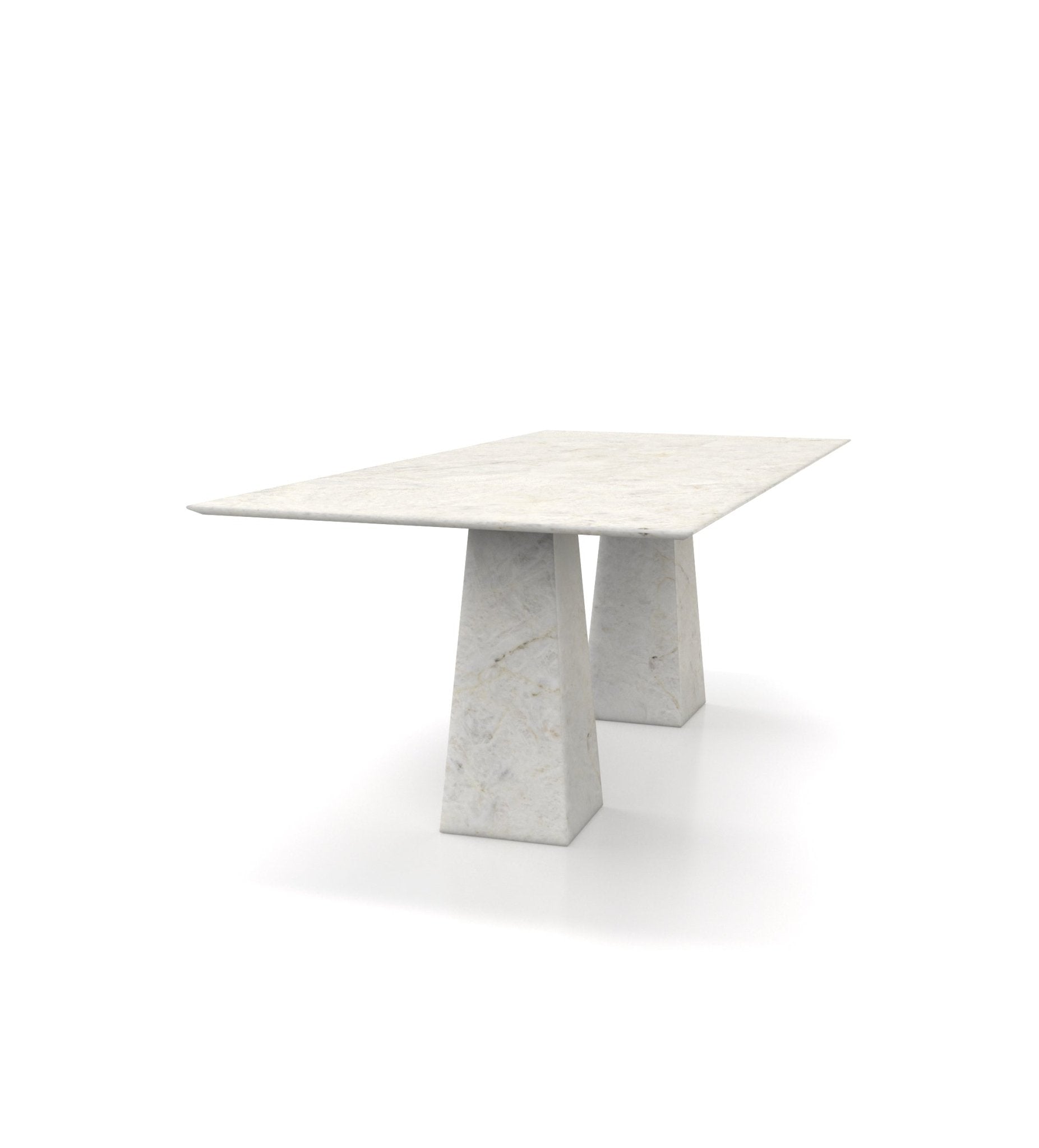 Light Marble Copernico Dining Table - Side Profile | Stonegems