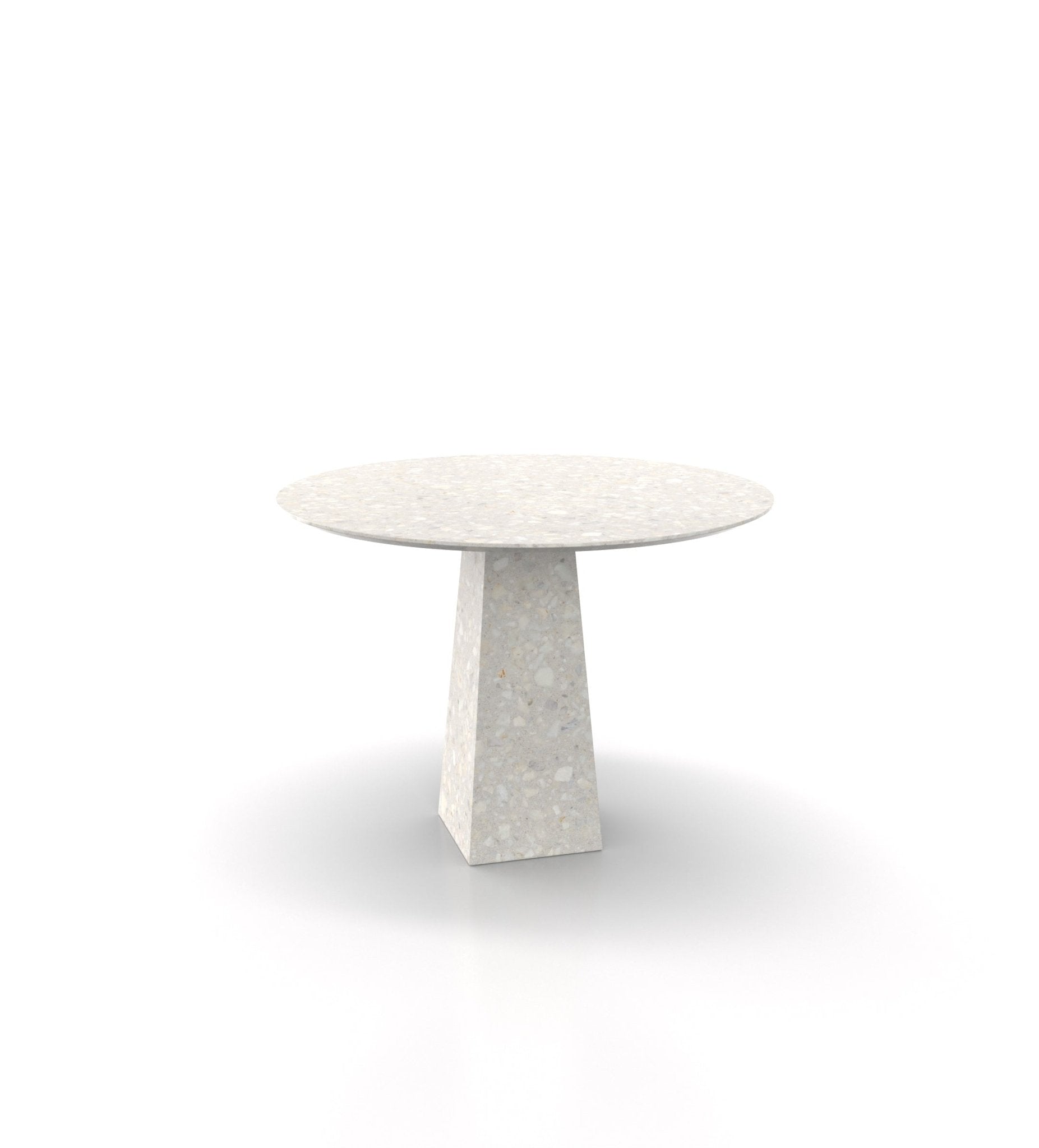 Light Grey Marble Round Dining Table - Front View | Stonegems