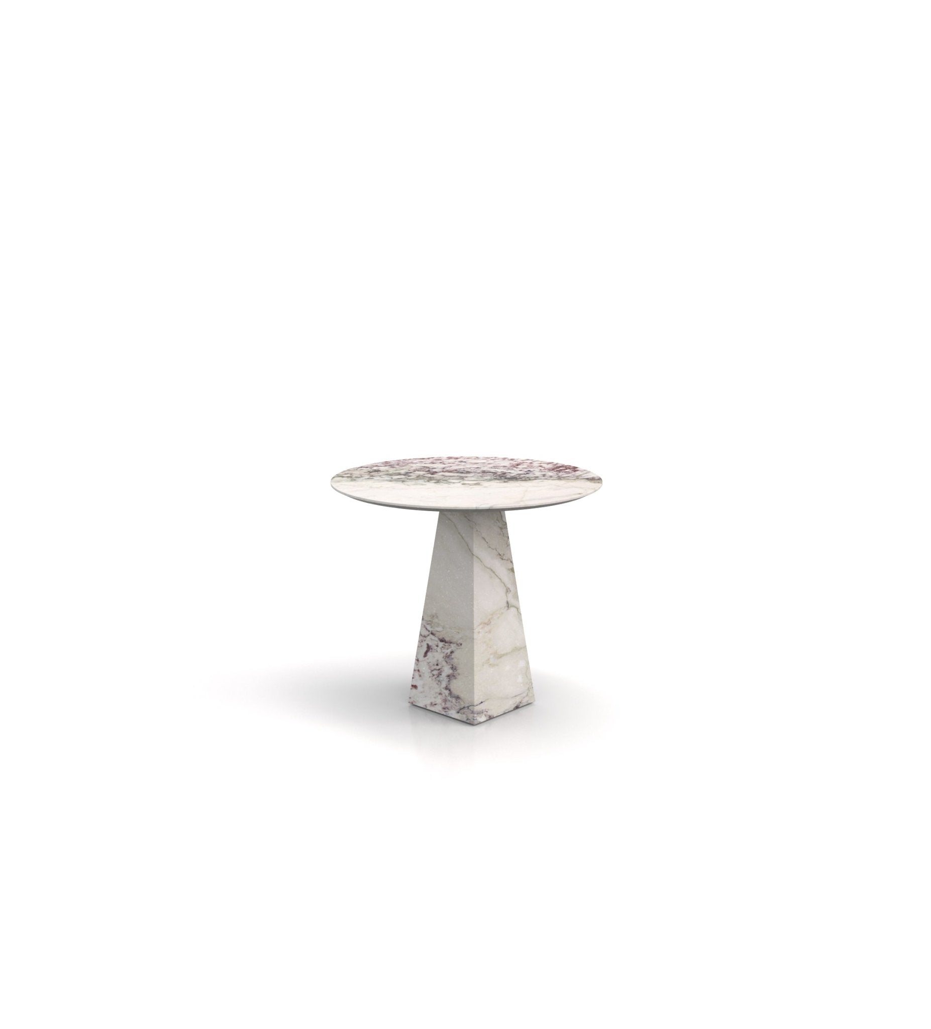 Breccia Capraia Marble Pyramid End Table - Side View | Stonegems
