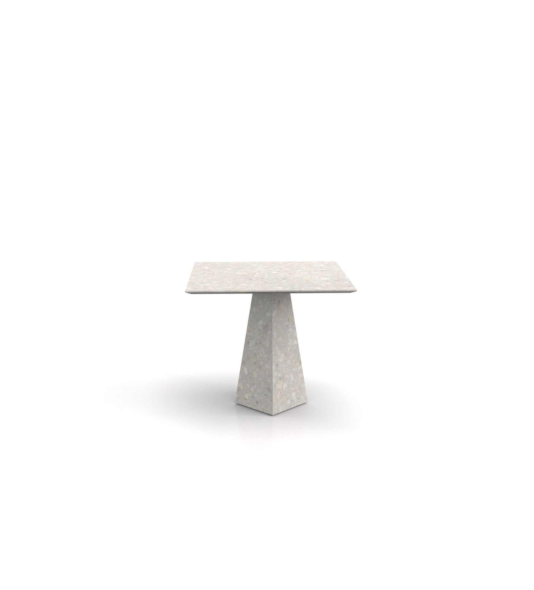 Square Top Marble Stone Pyramid Modern Side End Table