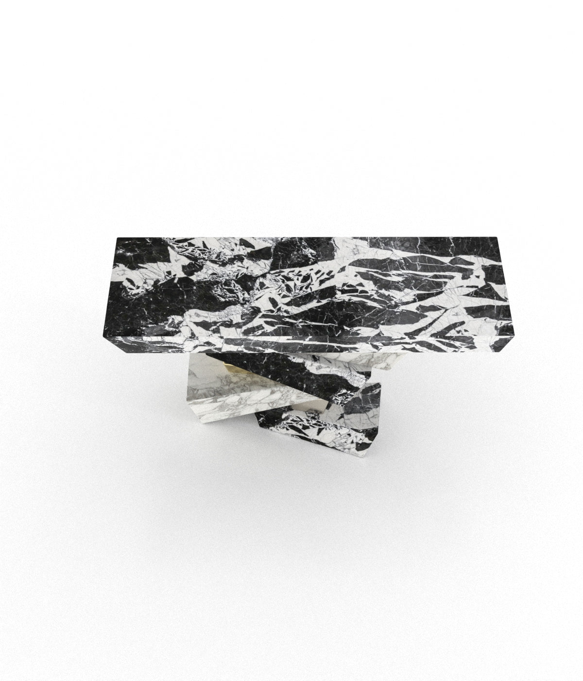 Abstract Marble Stone Modern Console Table