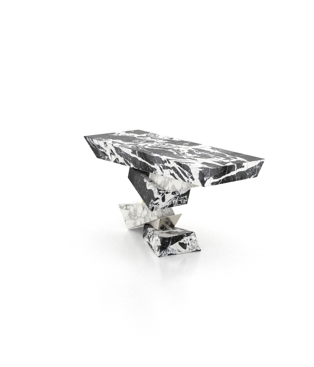 Abstract Marble Stone Modern Console Table