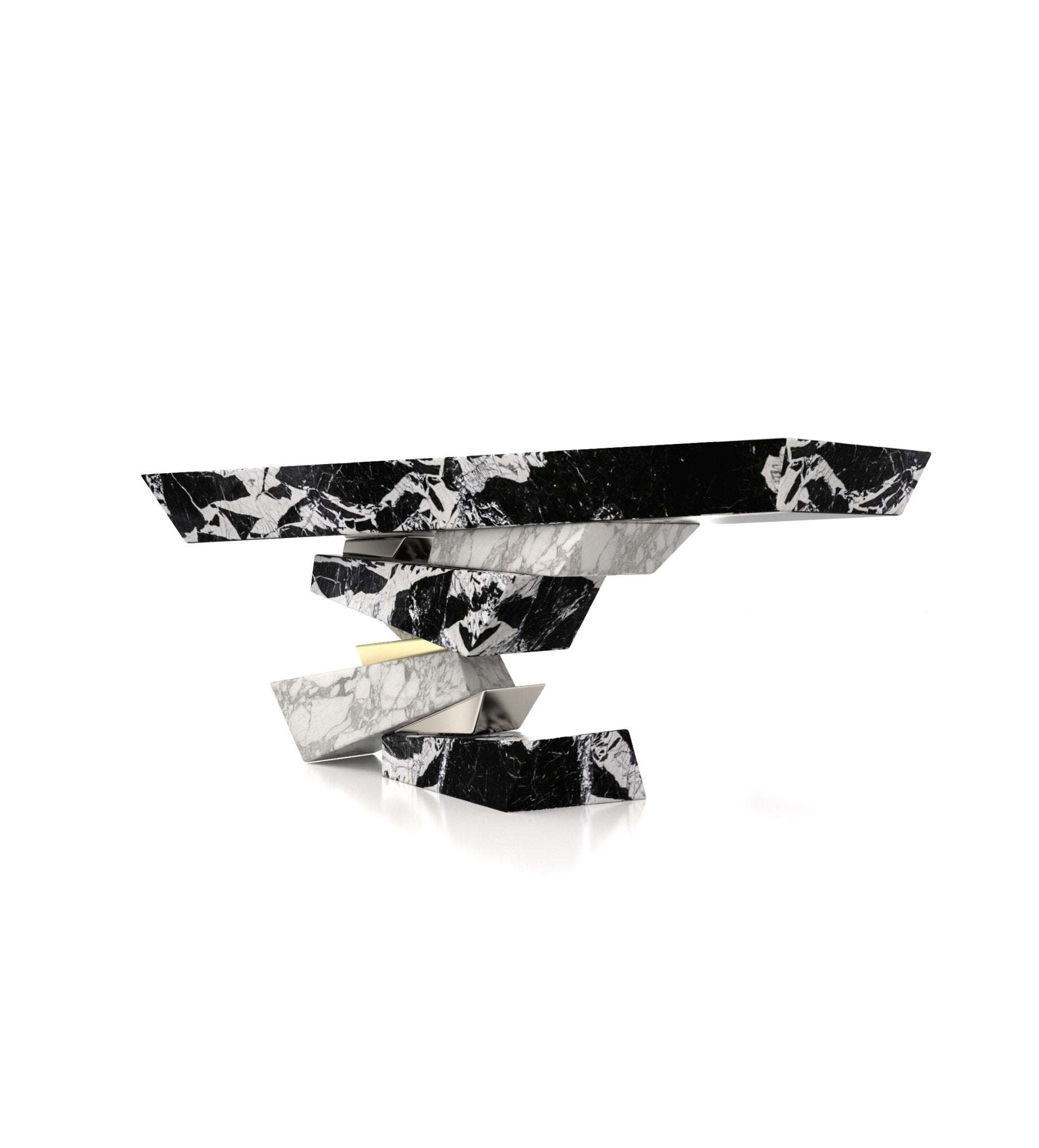 Abstract Marble Stone Modern Console Table