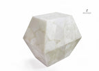White Quartz Decagon Rex Side Table - Full Studio View | Stonegems