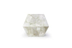 White Quartz Decagon Rex Side Table - Side Profile | Stonegems