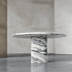 Petite Round Marble Stone Dining Table