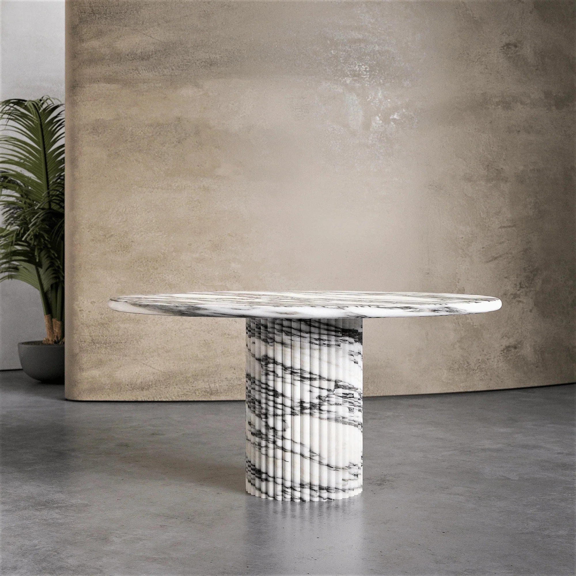 Petite Round Marble Stone Dining Table