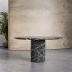 Petite Round Marble Stone Dining Table