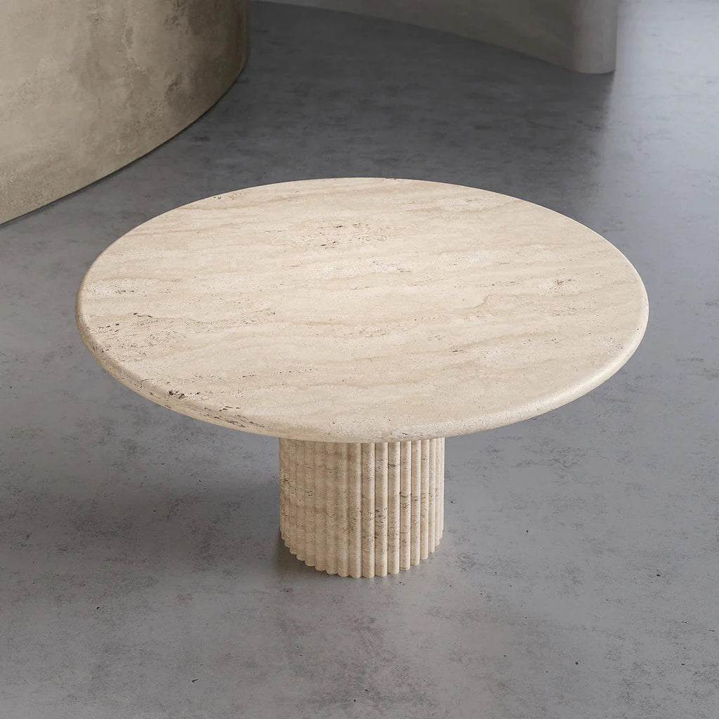 Petite Round Marble Stone Dining Table