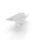 White Carrara Marble Firenze Dining Table - Three Quarter View | Stonegems