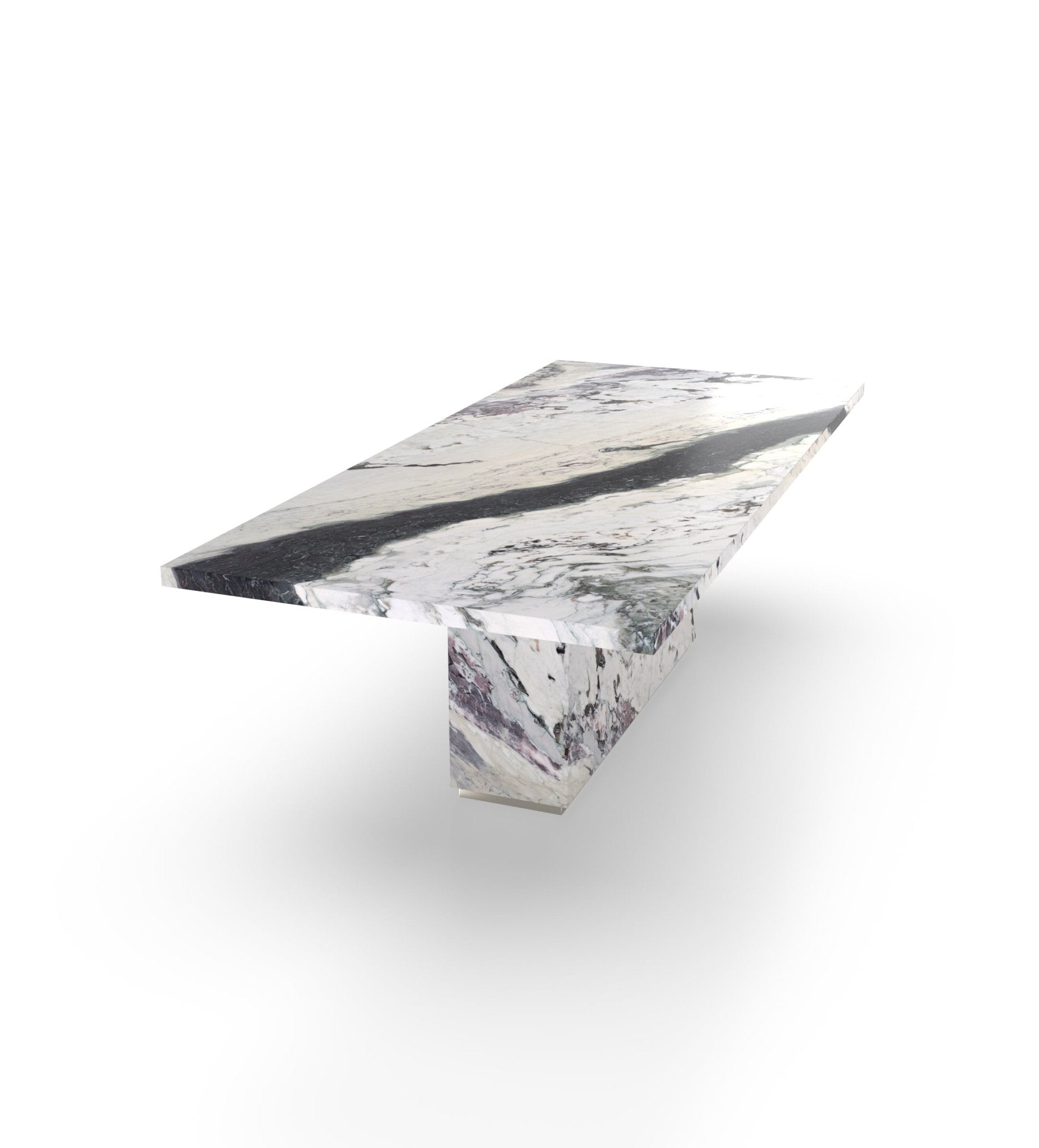 Long Rectangular Marble Stone Modern Dining Table