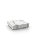 Square Marble Stone Plinth Modern Coffee Table