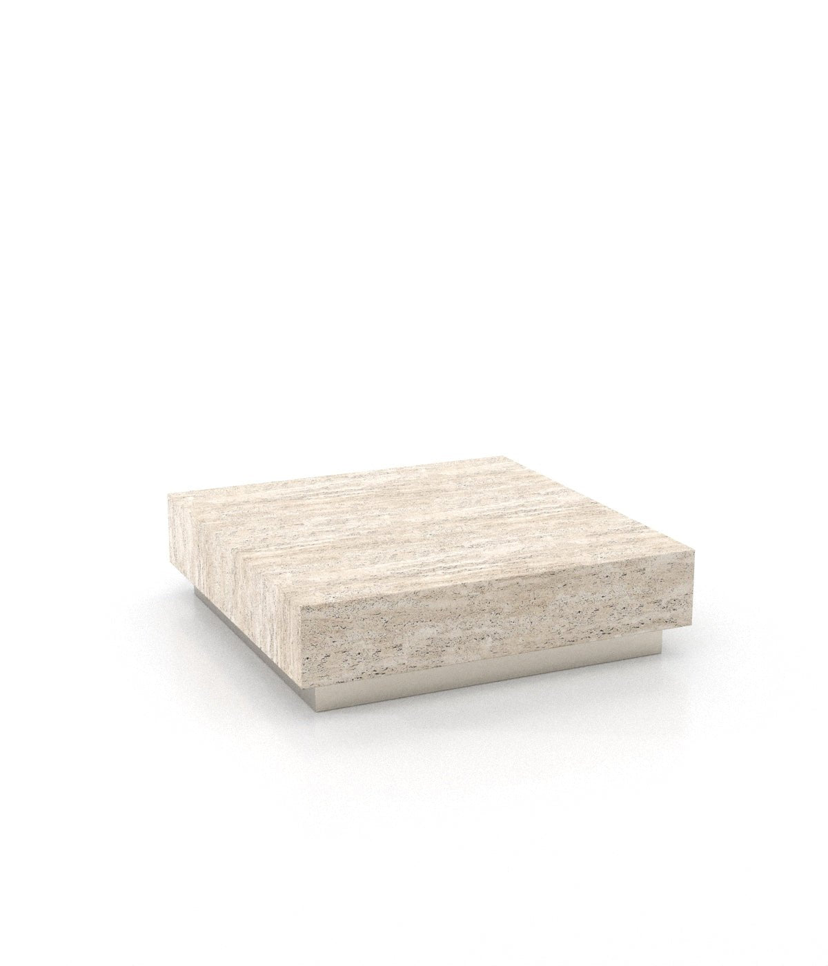 Square Marble Stone Plinth Modern Coffee Table