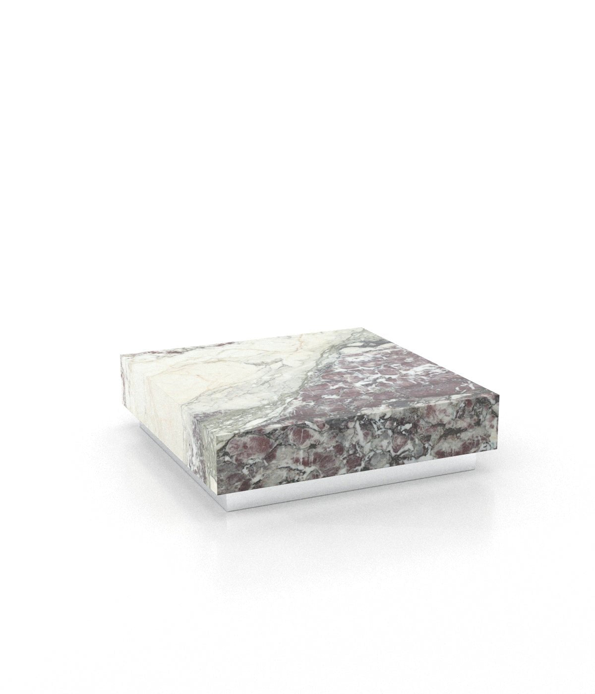 Square Marble Stone Plinth Modern Coffee Table