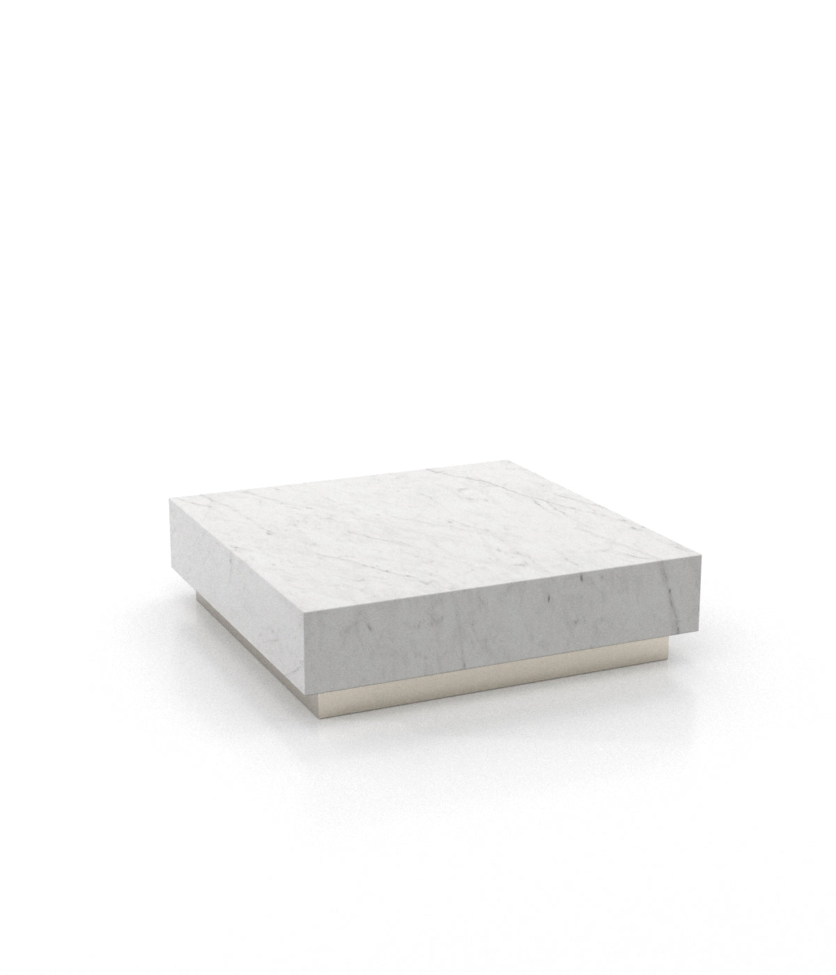 Square Marble Stone Plinth Modern Coffee Table