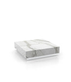 Square Marble Stone Plinth Modern Coffee Table