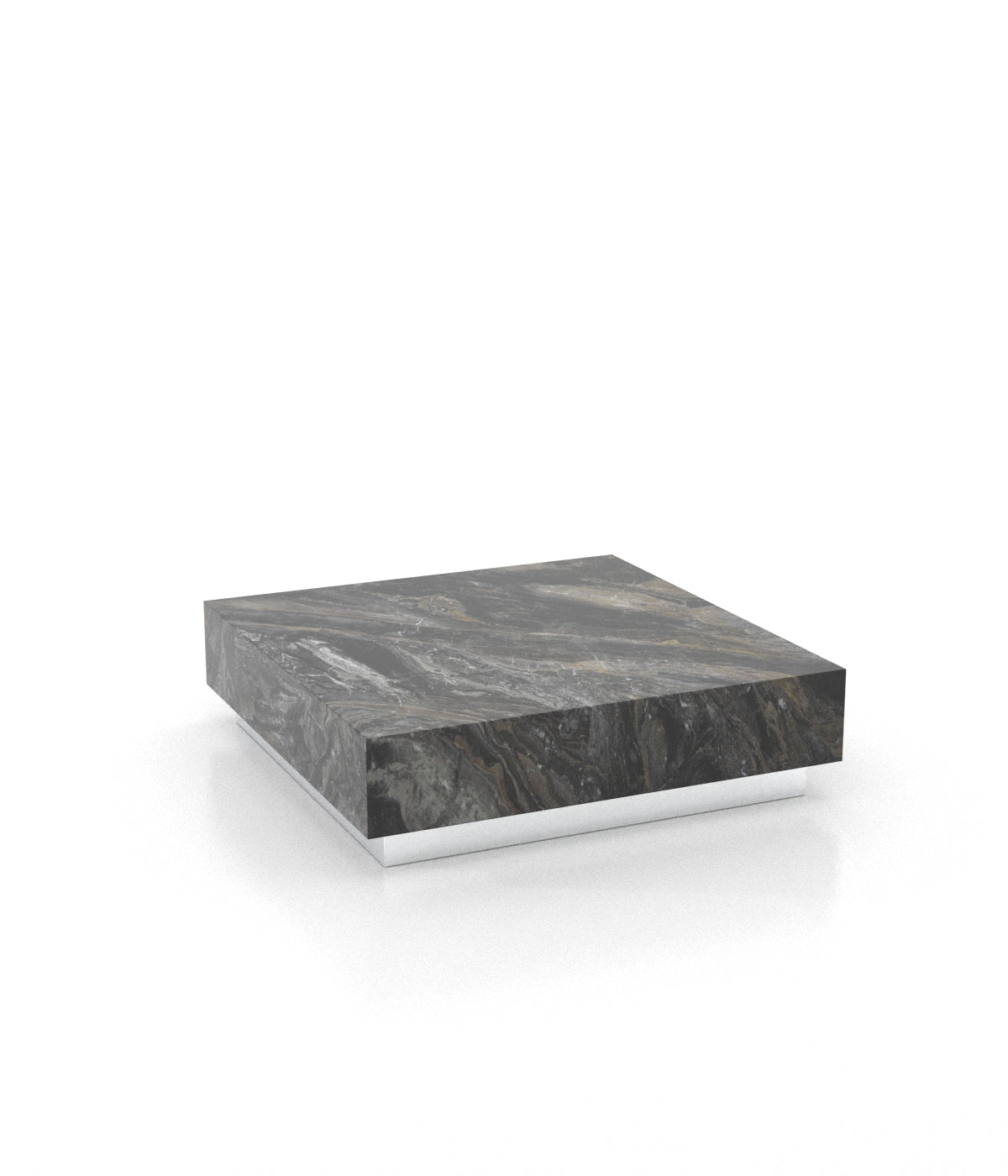 Square Marble Stone Plinth Modern Coffee Table