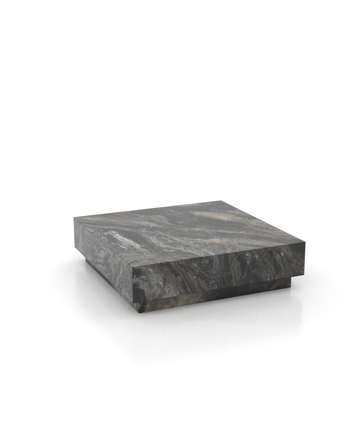 Square Marble Stone Plinth Modern Coffee Table