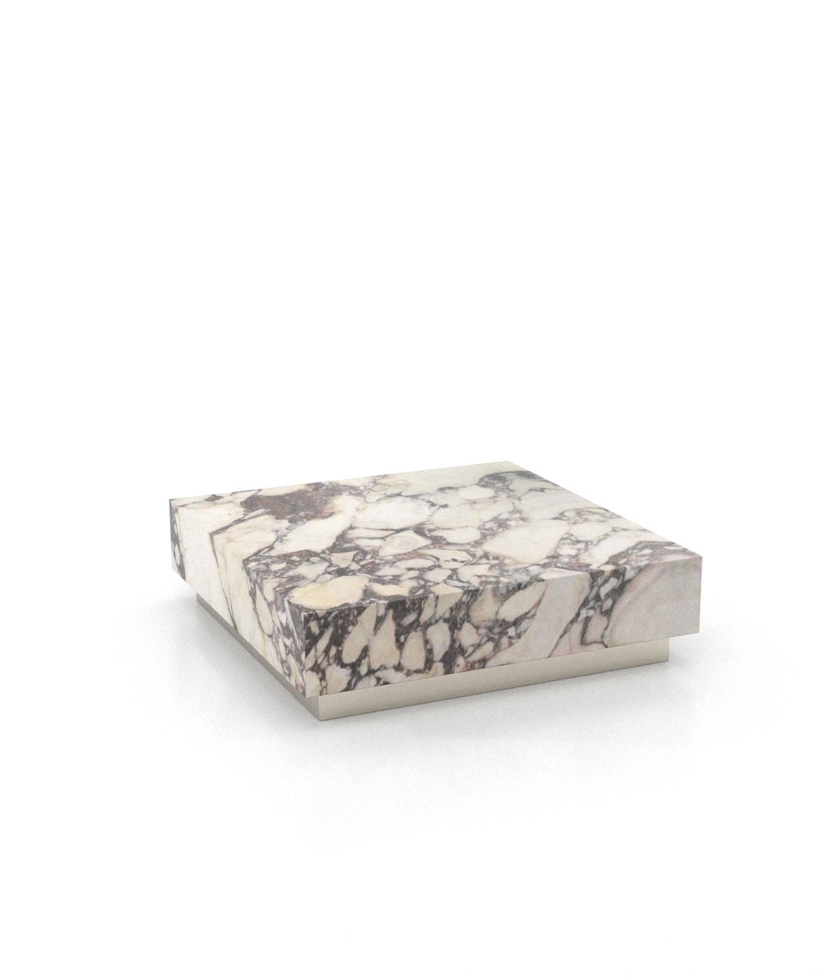 Square Marble Stone Plinth Modern Coffee Table
