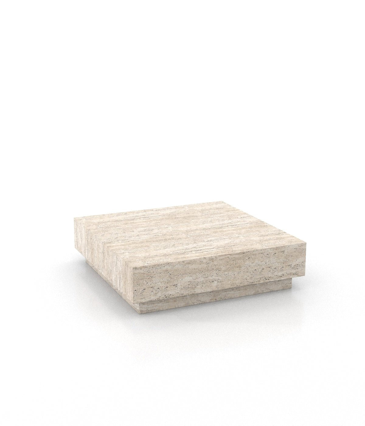 Square Marble Stone Plinth Modern Coffee Table