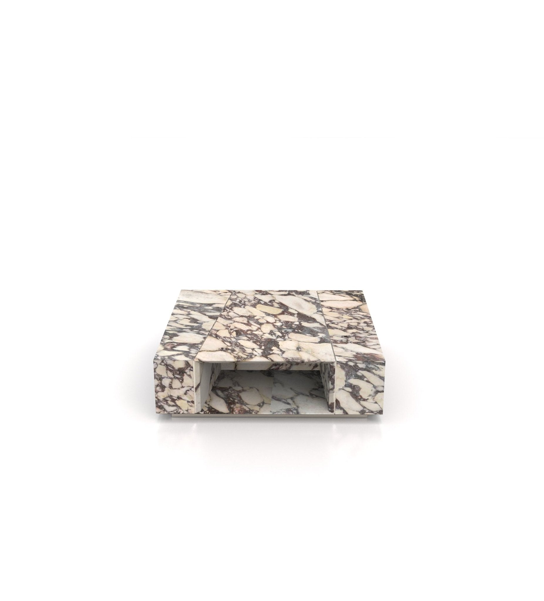 Calacatta Viola Marble Coffee Table - Front View with Purple Veining | Stonegems