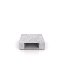 Bianco Carrara Marble Square Coffee Table - Front Profile with Storage Opening | Stonegems