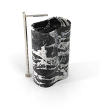 Black White Marble Infinity Washbasin - Three Quarter View | Stonegems