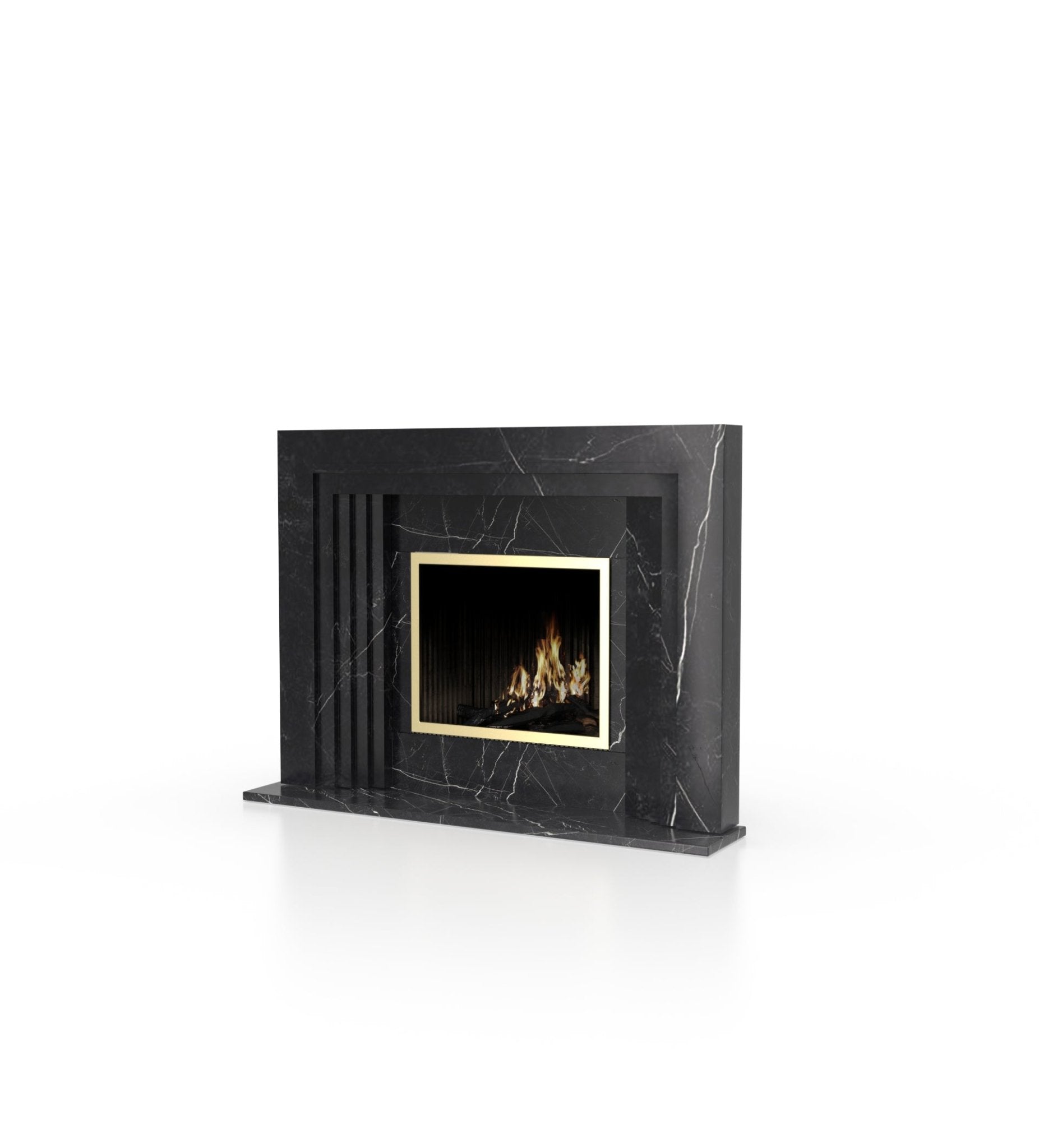 La Gabby 64 Marble Stone Fireplace