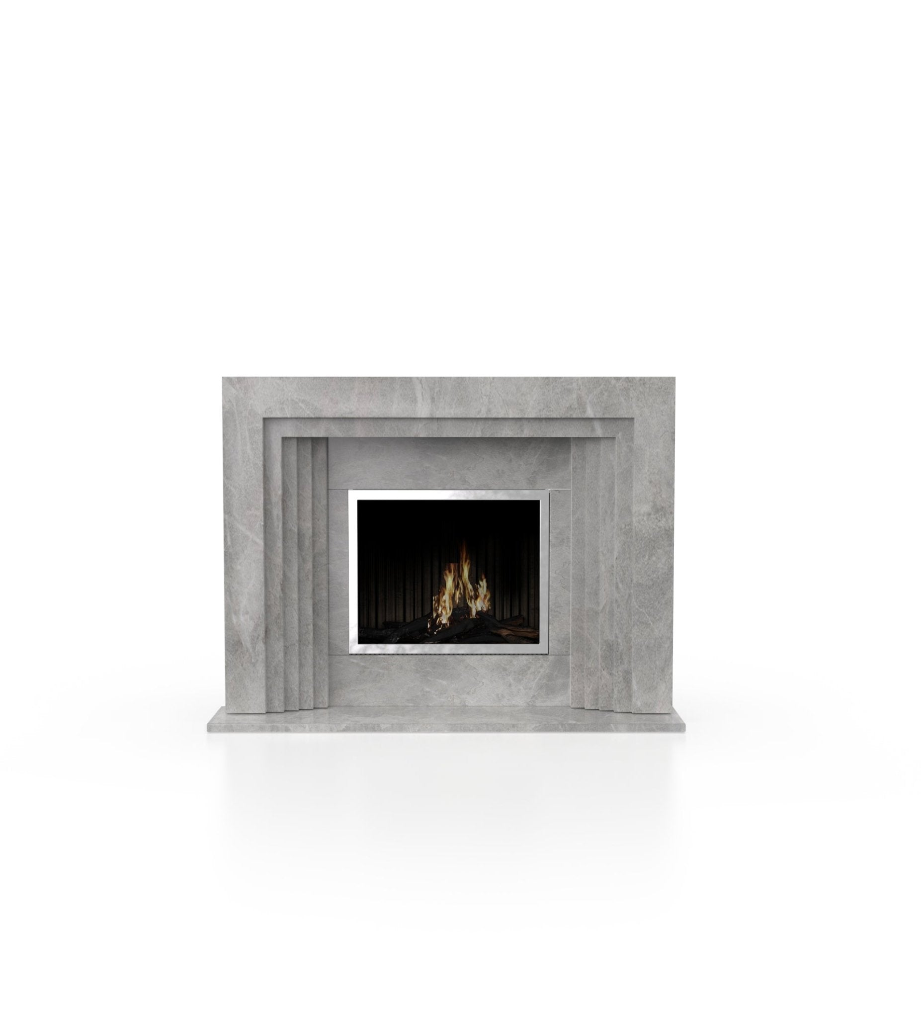 La Gabby 64 Marble Stone Fireplace
