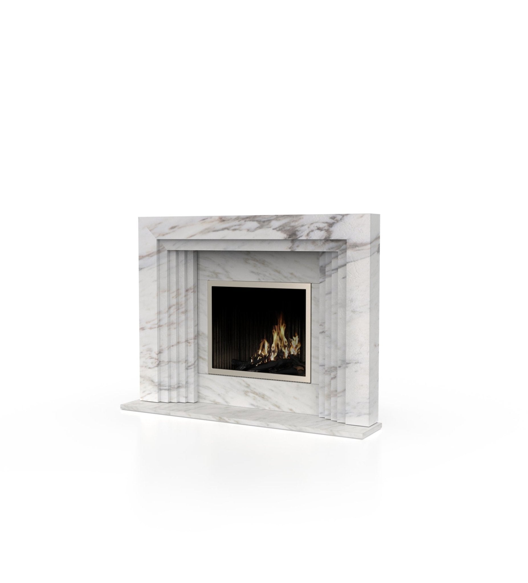 La Gabby 64 Marble Stone Fireplace