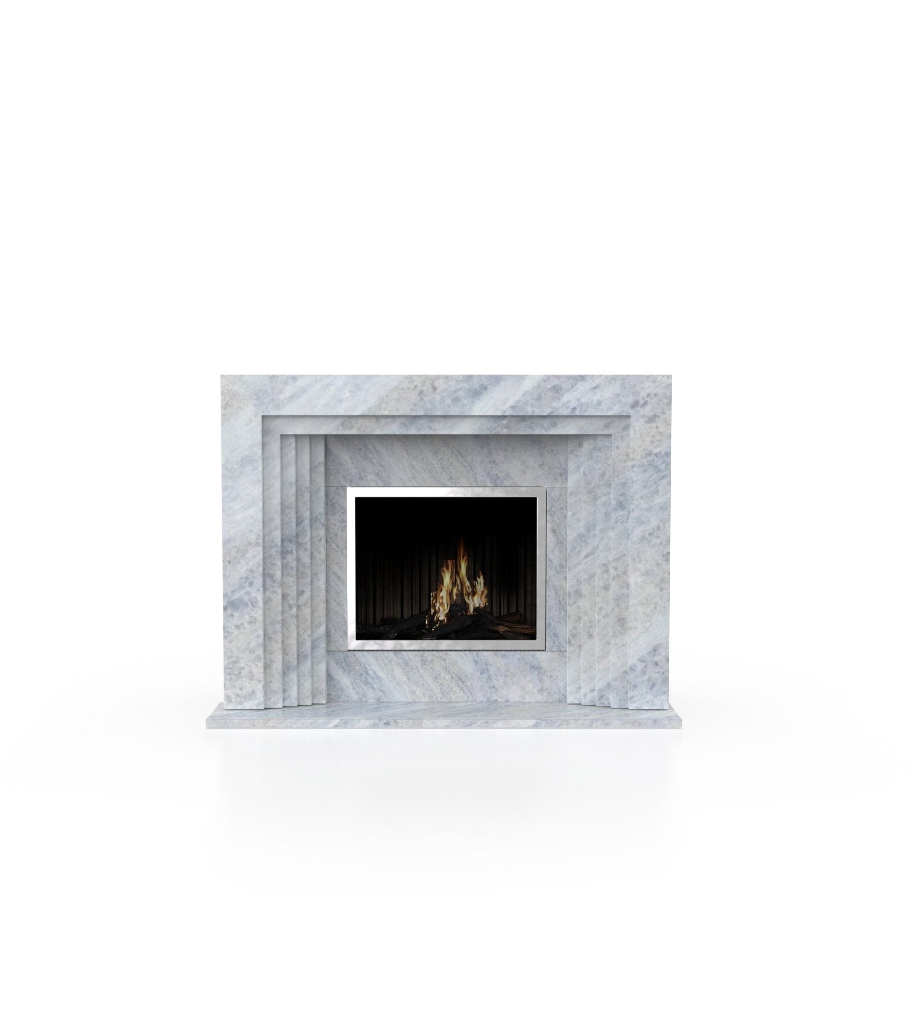 La Gabby 64 Marble Stone Fireplace